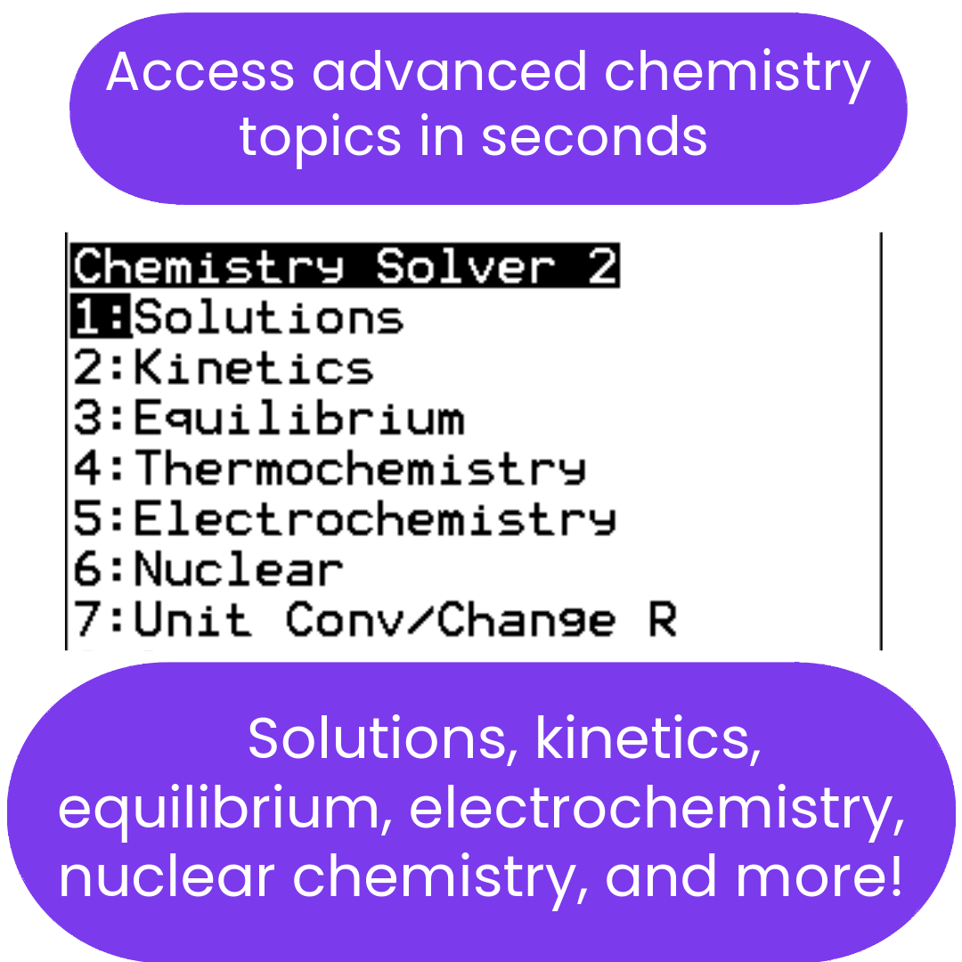 Complete Chemistry Solver Bundle TI-84 Plus CE Programs