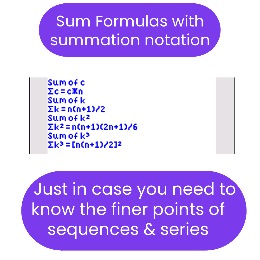 Precalculus Equations & Formulas TI84 Plus CE Program