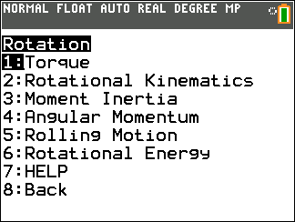 CIRMOT: Circular & Rotational Motion TI-84 Plus CE Solver