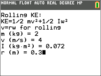 CIRMOT: Circular & Rotational Motion TI-84 Plus CE Solver