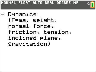 MECHELP: Free Physics Mechanics Guide for TI-84 Plus CE