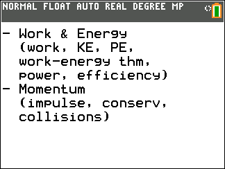 MECHELP: Free Physics Mechanics Guide for TI-84 Plus CE