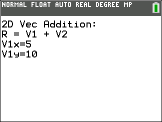 Vector Solver Program for TI-84 Plus CE