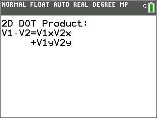 Vector Solver Program for TI-84 Plus CE