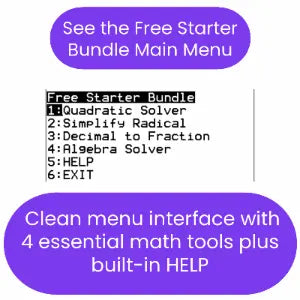 FREE TI-84 Plus CE  Math Bundle: Quadratics & More