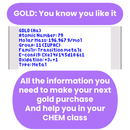 Periodic Table TI-84 Plus CE Program - All 118 Elements