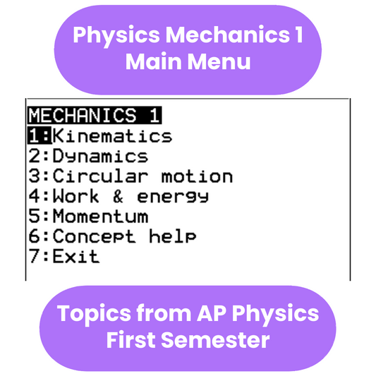 AP Physics 1 Mechanics Bundle (TI-84 Plus CE) | Units 1–8