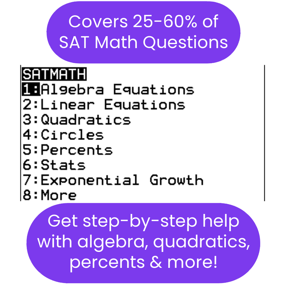 SAT TI-84 Calculator Program – mcstutoring.com
