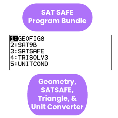SAT Math Calculator Program (TI-84 Plus CE)