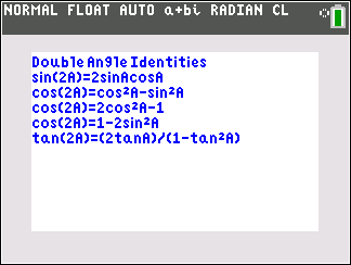 Trigonometry Identity Program: TRIGID1