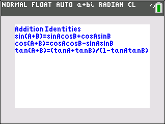 Trigonometry Identity Program: TRIGID1