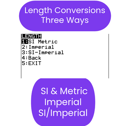 TI-84 Plus CE Unit Conversion SI Metric Imperial
