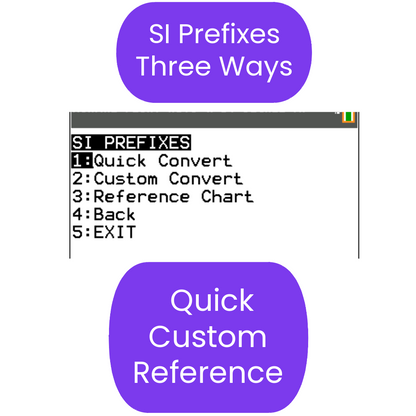 TI-84 Plus CE SI Prefix Unit Conversions