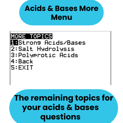 Acids & Bases Solver TI-84 Plus CE Program