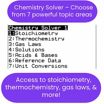 Complete Chemistry Solver Bundle TI-84 Plus CE Programs