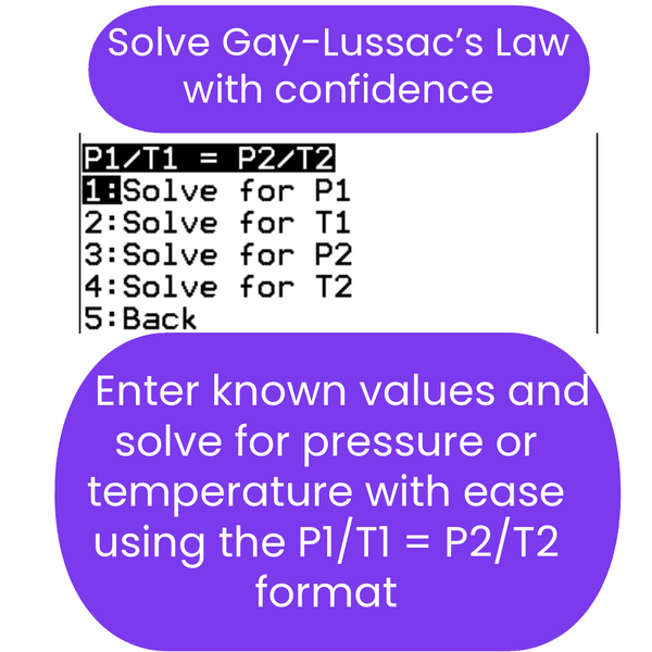 Gay-Lussac's Law on TI-84