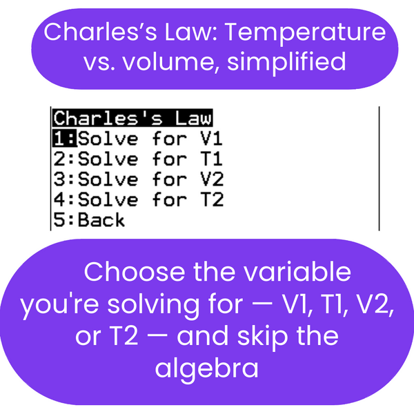 Charles's Law on TI-84
