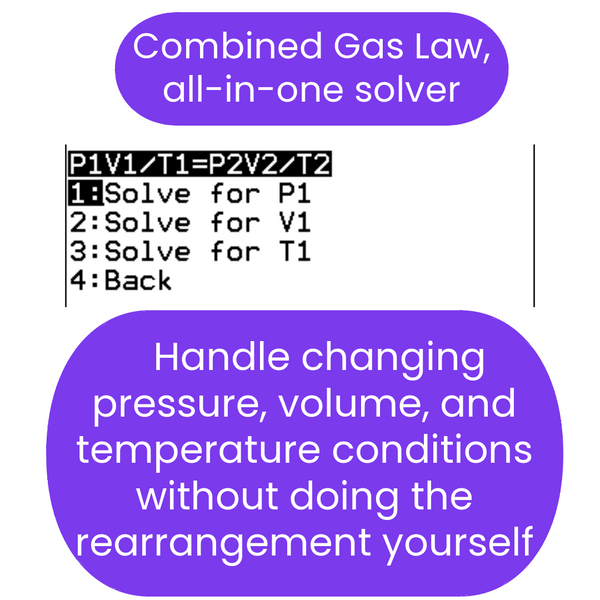Combined Gas Law on TI-84